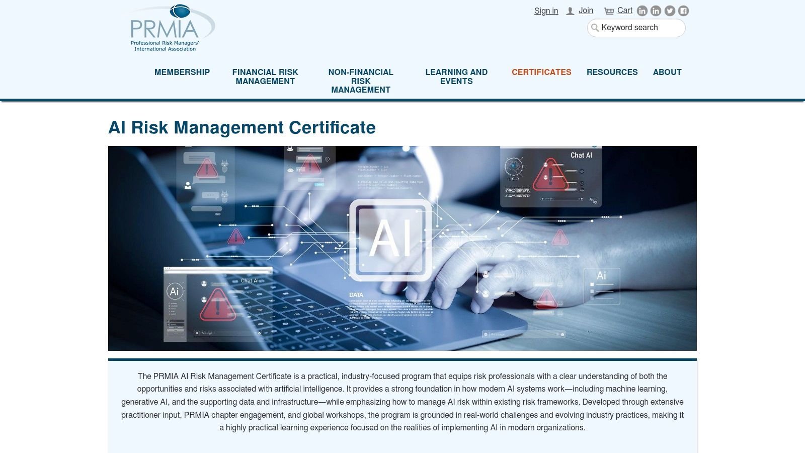 PRMIA AI Risk Management Certificate