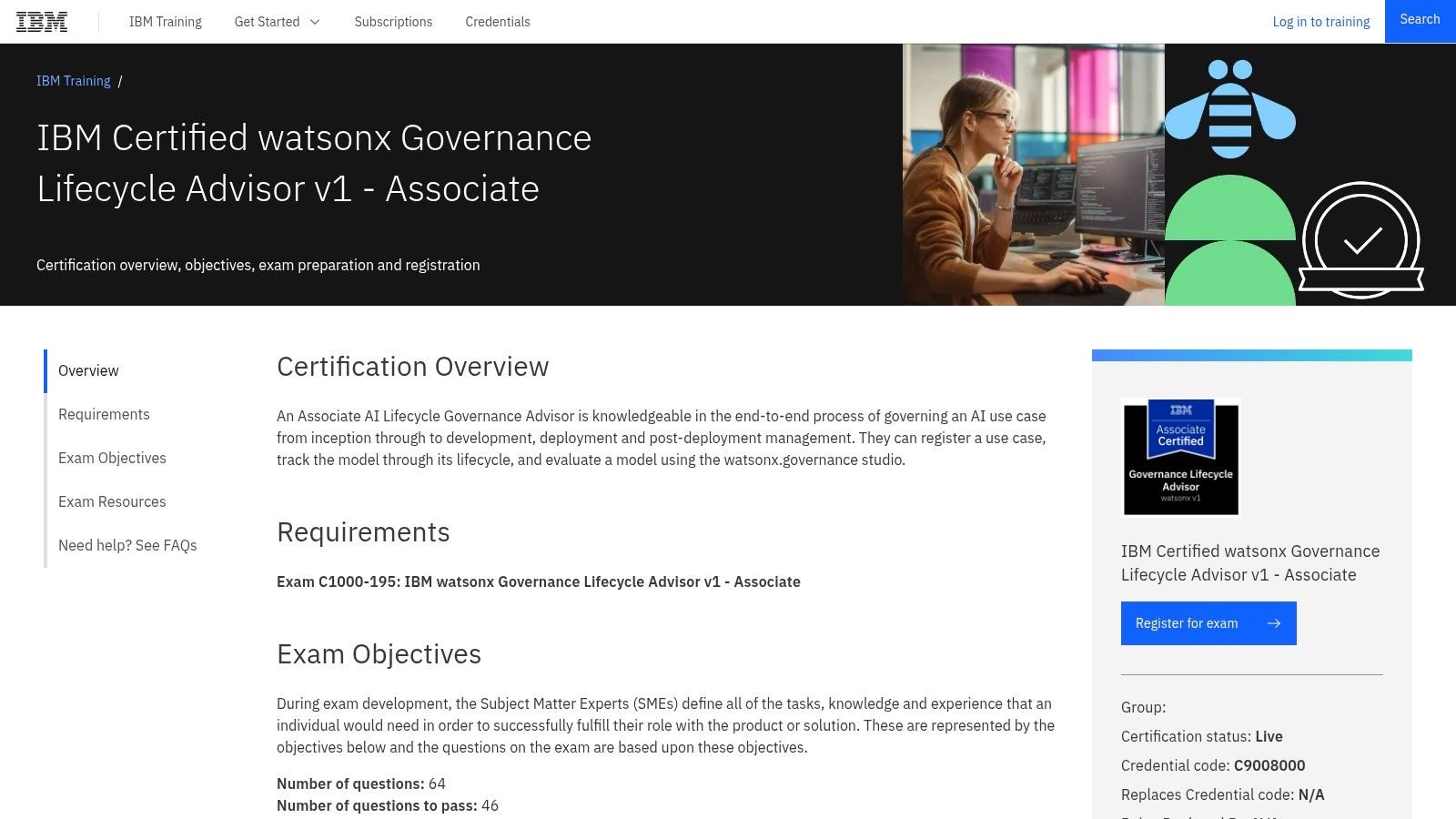 IBM Certified watsonx Governance Lifecycle Advisor – Associate